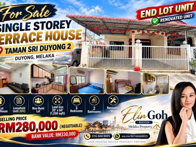 Terraced House for sale in Duyong, Bandaraya Melaka