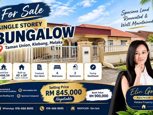 Bungalow for sale in Klebang Besar, Bandaraya Melaka