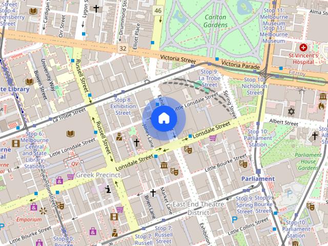 Room for rent in East End Theatre District, Melbourne