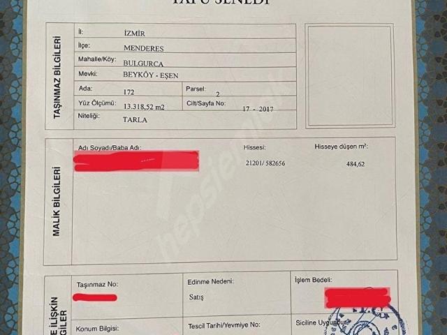 Menderes, İzmir içerisinde satılık Arsa