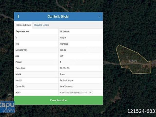 Muğla içerisinde satılık Arsa
