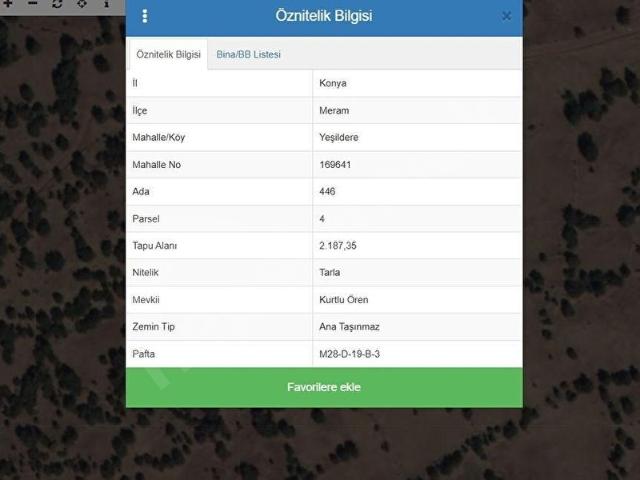 Meram, Konya içerisinde satılık Arsa