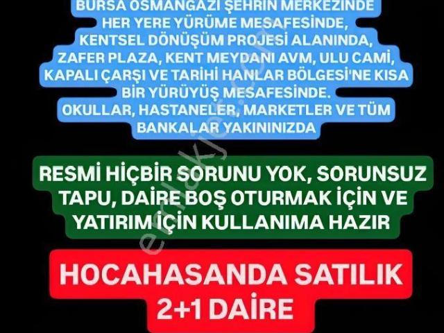 Hocahasan Mahallesi, Osmangazi içerisinde satılık mülk
