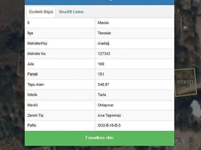 Toroslar, Mersin içerisinde satılık Arsa