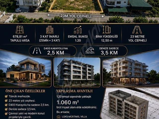 Erdemli, Mersin içerisinde satılık Arsa