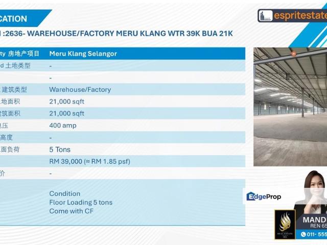 Warehouse for rent in Port Klang, Selangor