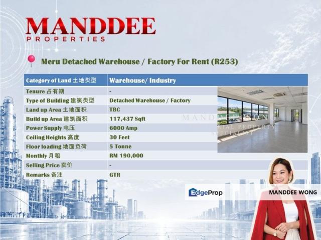 Warehouse for rent in Bandaraya Klang, Klang