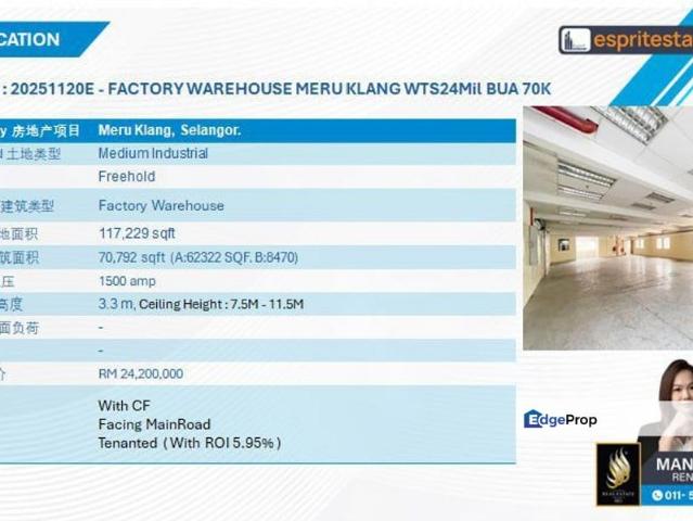 Warehouse for sale in Port Klang, Selangor