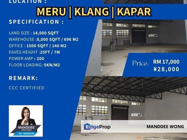 Warehouse for rent in Port Klang, Selangor