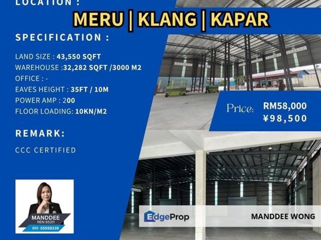 Warehouse for rent in Port Klang, Selangor