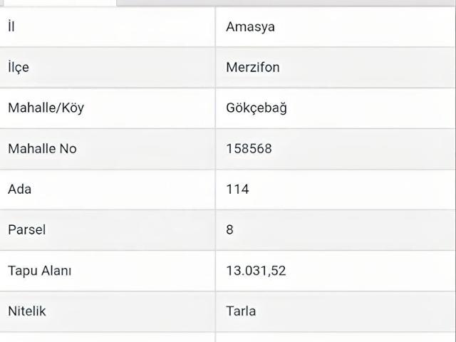 Gökçebağ, Merzifon içerisinde satılık Arsa