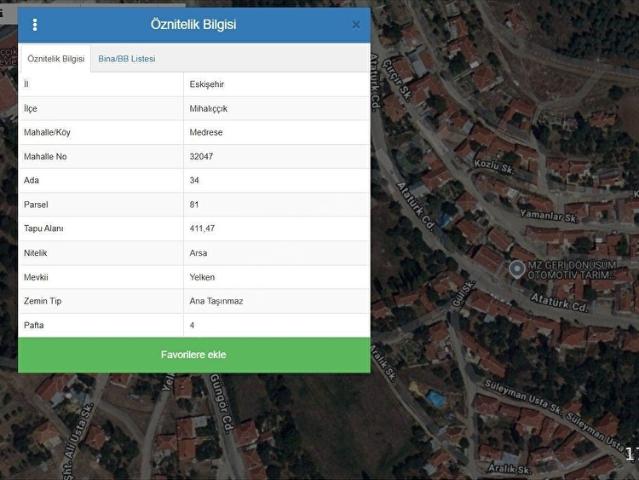 Mihaliççik, Eskişehir içerisinde satılık Arsa