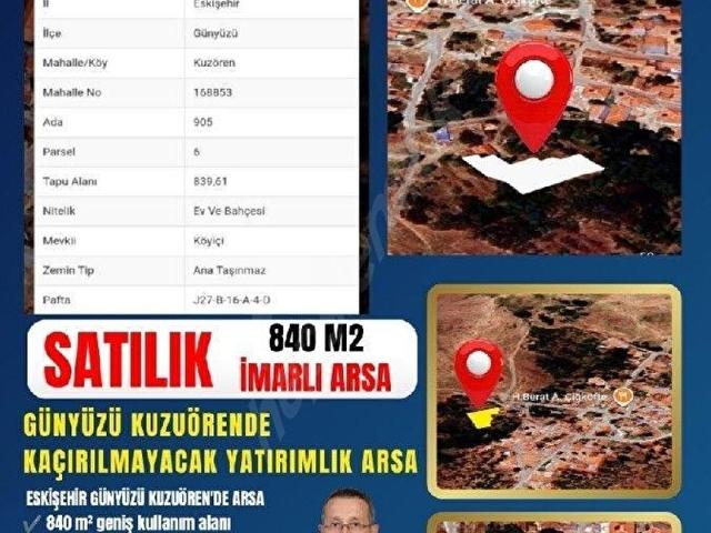 Günyüzü, Eskişehir içerisinde satılık Arsa