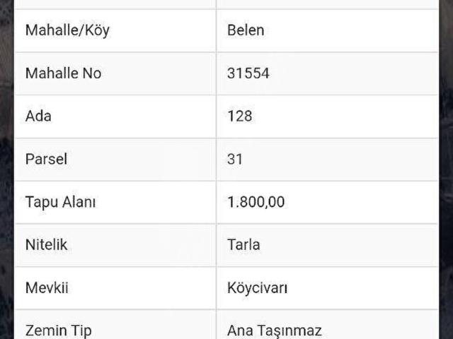 Belen, Mihalıççık içerisinde satılık mülk