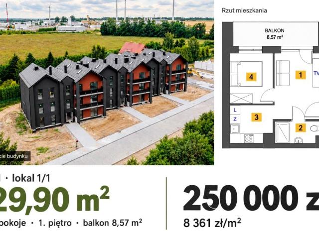 Mieszkanie na sprzedaż w Włynkówko, powiat słupski