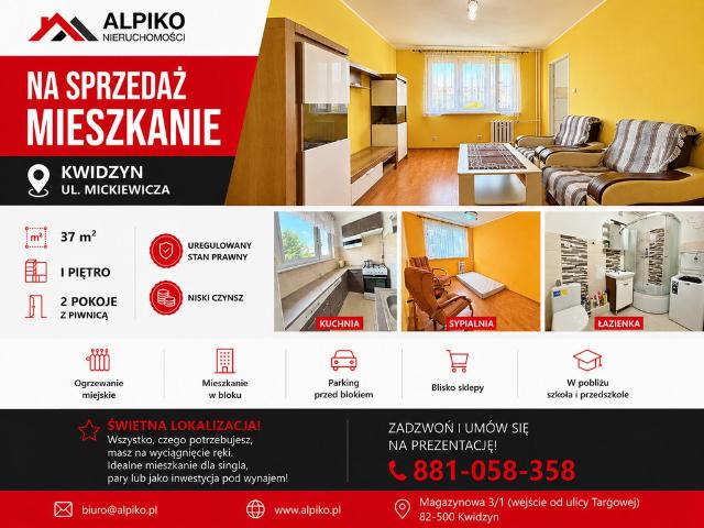 Mieszkanie na sprzedaż w Kwidzyn, Pomorskie