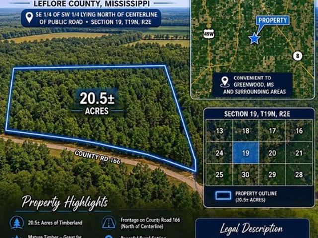 Land for sale in Greenwood, Mississippi