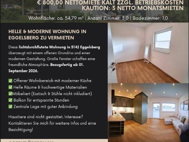 Apartment mieten in Revier Eggelsberg, Eggelsberg