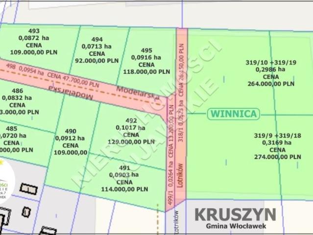Grunt na sprzedaż w Kruszyn, Kujawsko-pomorskie