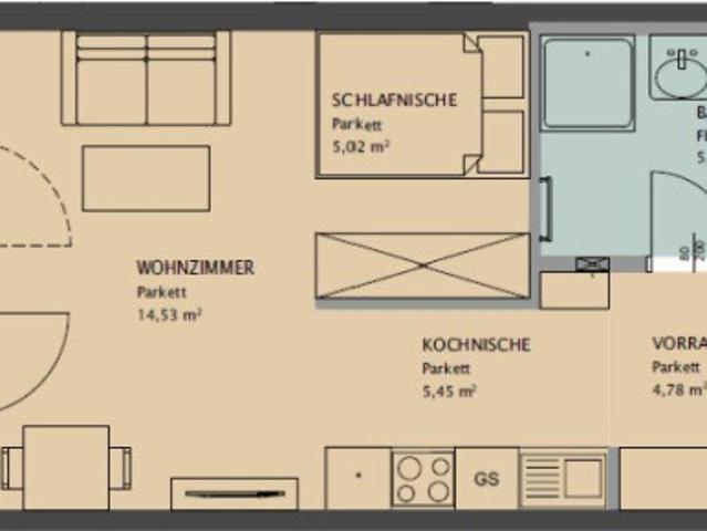 Etagenwohnung mieten in Wien, KG Brigittenau