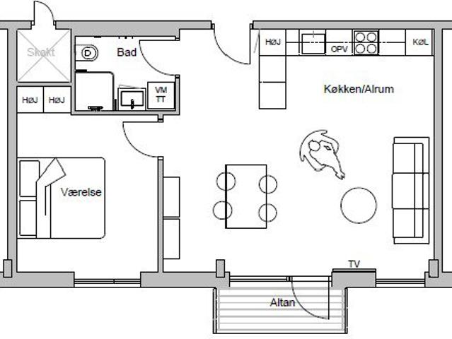 Lejlighed til leje i Fredericia