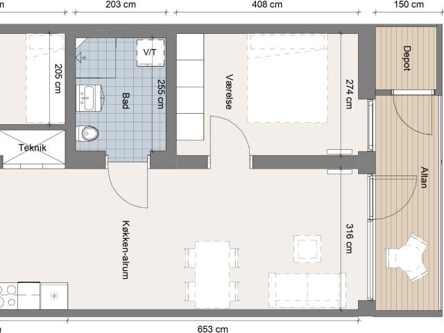 Lejlighed til leje i Helsinge, Brøndby