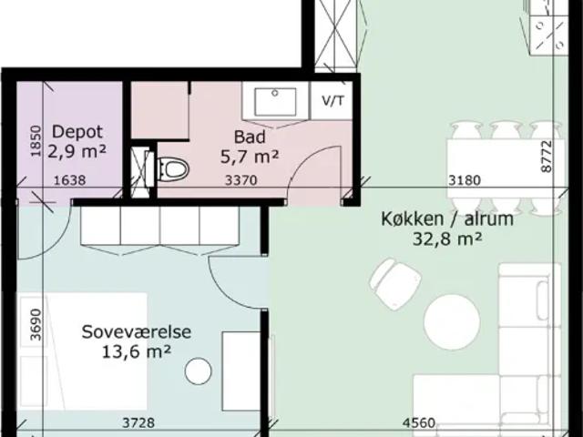 Lejlighed til leje i Herning, Århus