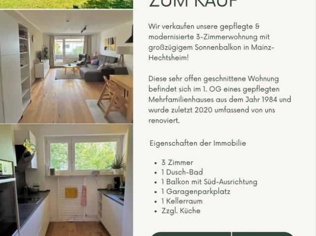 Etagenwohnung kaufen in Mainz, Ebersheim