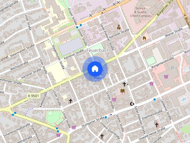 Apartment mieten in Feuerbach-Mitte, Stuttgart