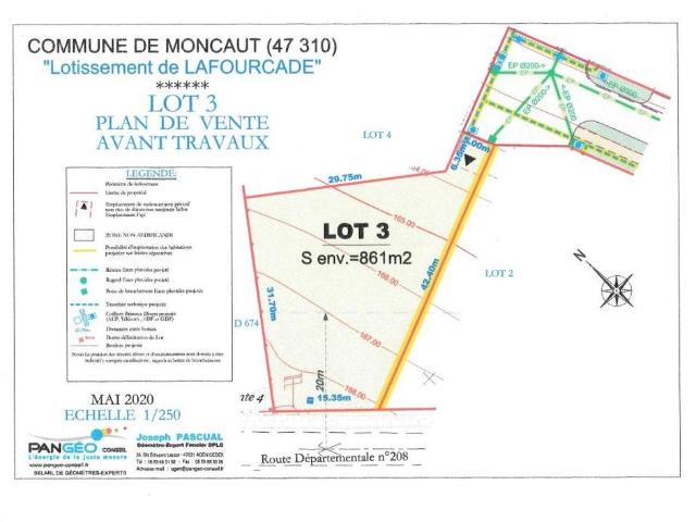 Terrain vente à France métropolitaine, Moncaut