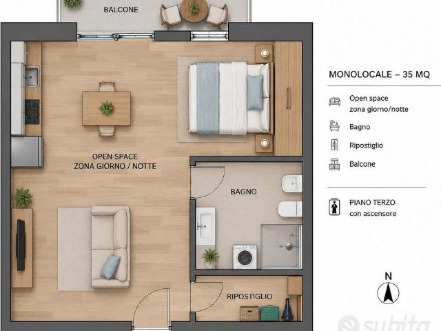 Appartamento in affitto a Biassono, Lombardia