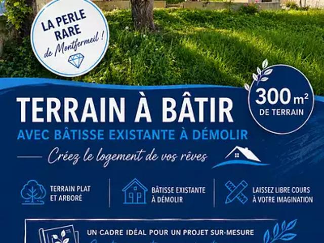 Terrain vente à Le Raincy, Montfermeil