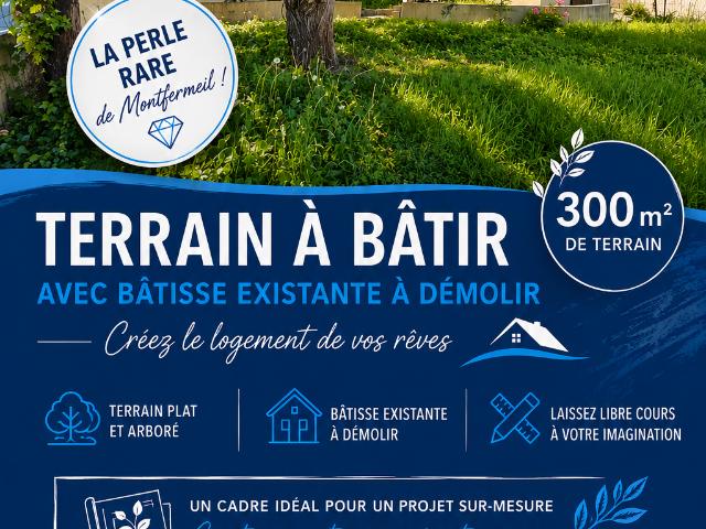 Terrain vente à Le Raincy, Montfermeil