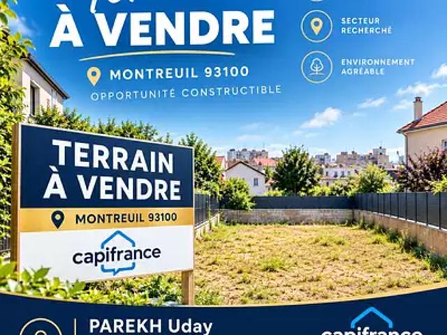 Terrain vente à Centre-ville, Montreuil