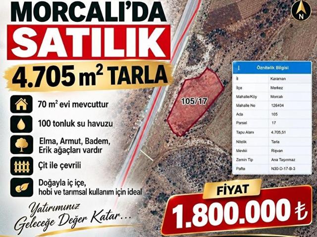 Morcalı, Karaman Merkez içerisinde satılık Arsa