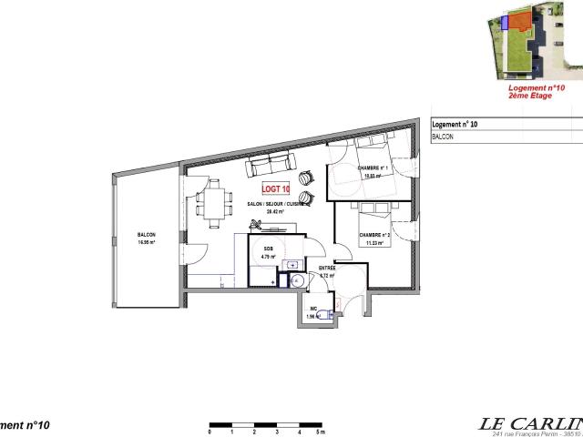 Appartement vente à La Tour-du-Pin, Morestel