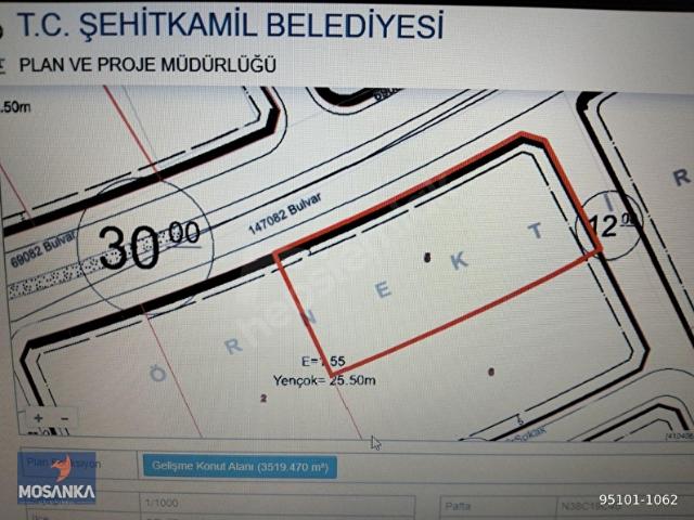 Şehitkamil, Gaziantep içerisinde satılık Arsa