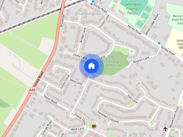 House for rent in Cuddington, Cheshire