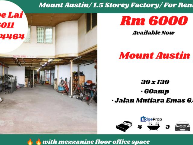 Warehouse for rent in Tebrau, Johor