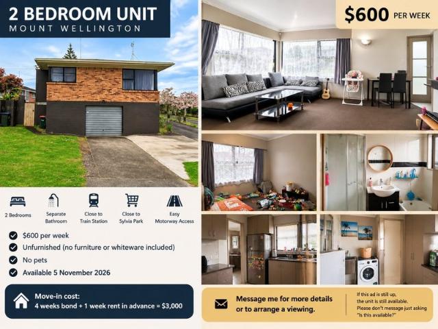 Apartment for rent in Sylvia Park, Maungakiekie-Tāmaki