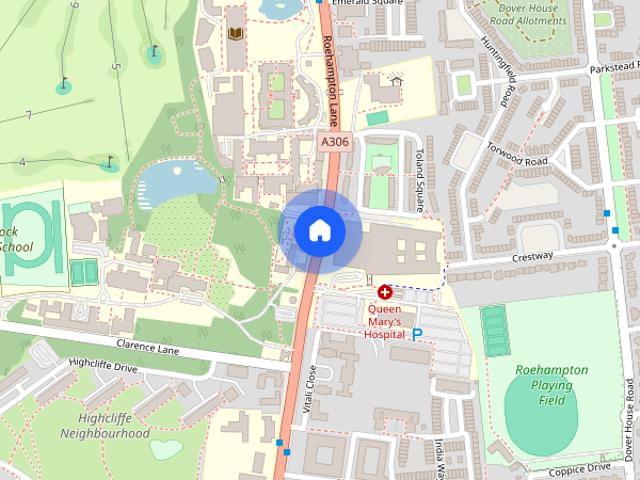 Townhouse for rent in Roehampton, Greater London