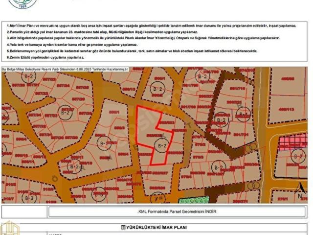 Milas, Muğla içerisinde satılık Arsa