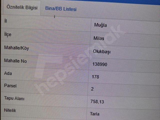 Milas, Muğla içerisinde satılık Arsa