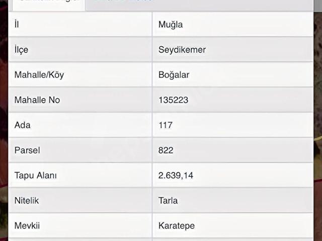 Muğla içerisinde satılık Arsa