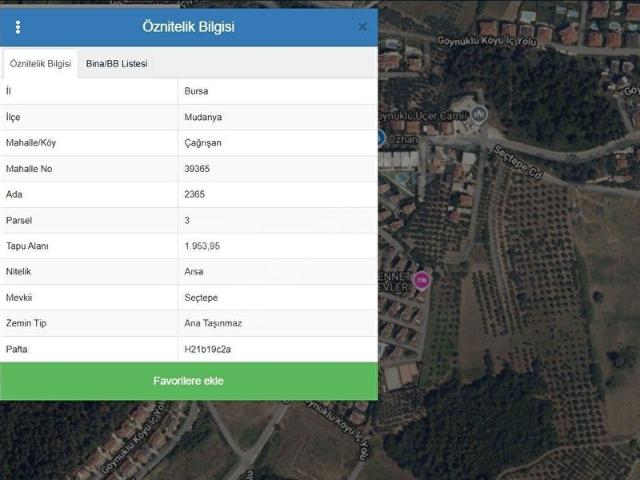 Mudanya, Bursa içerisinde satılık Arsa