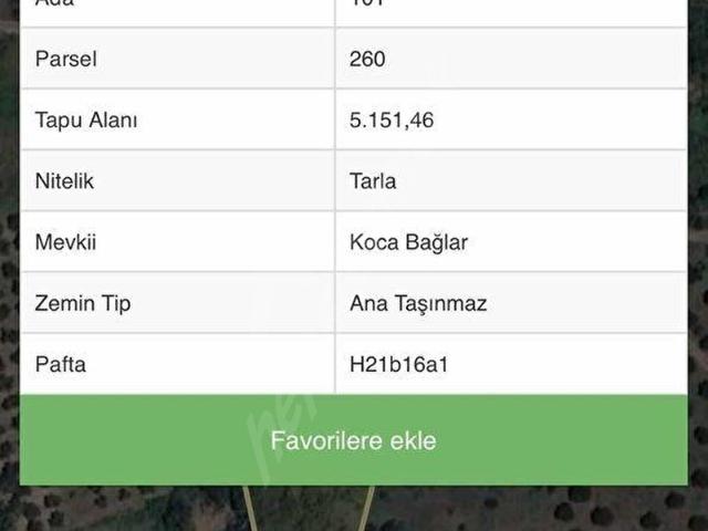 Kaymakoba, Mudanya içerisinde satılık Arsa