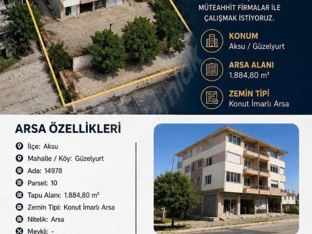 Aksu, Antalya içerisinde satılık Arsa