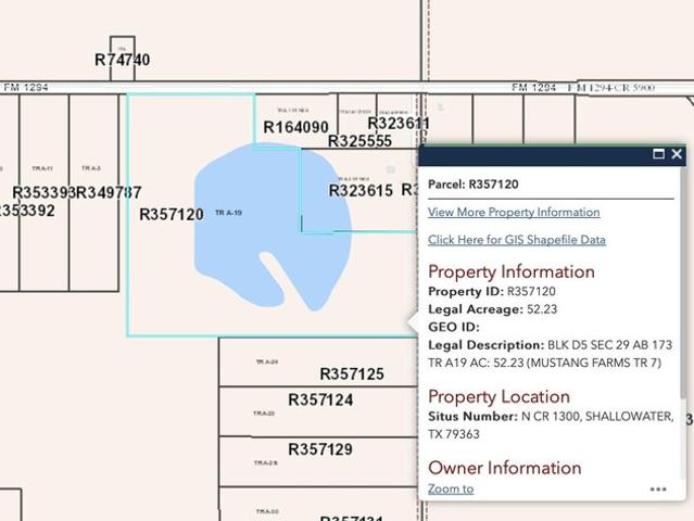 Land for sale in Shallowater, Texas