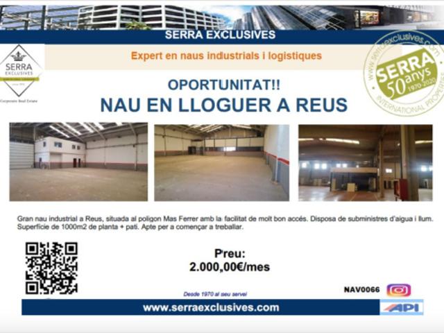 Nave en venta en Ferrer, Reus
