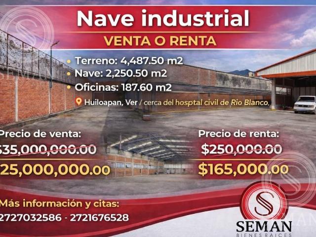 Nave Industrial en venta en Huiloapan, Veracruz